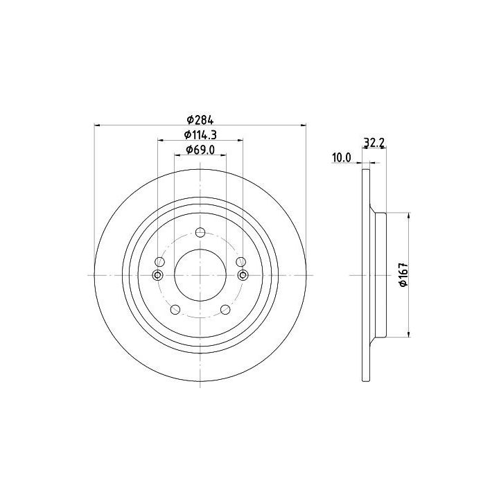 Stabdžių diskas HELLA 8DD 355 132-921