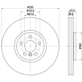 Stabdžių diskas HELLA 8DD 355 133-111