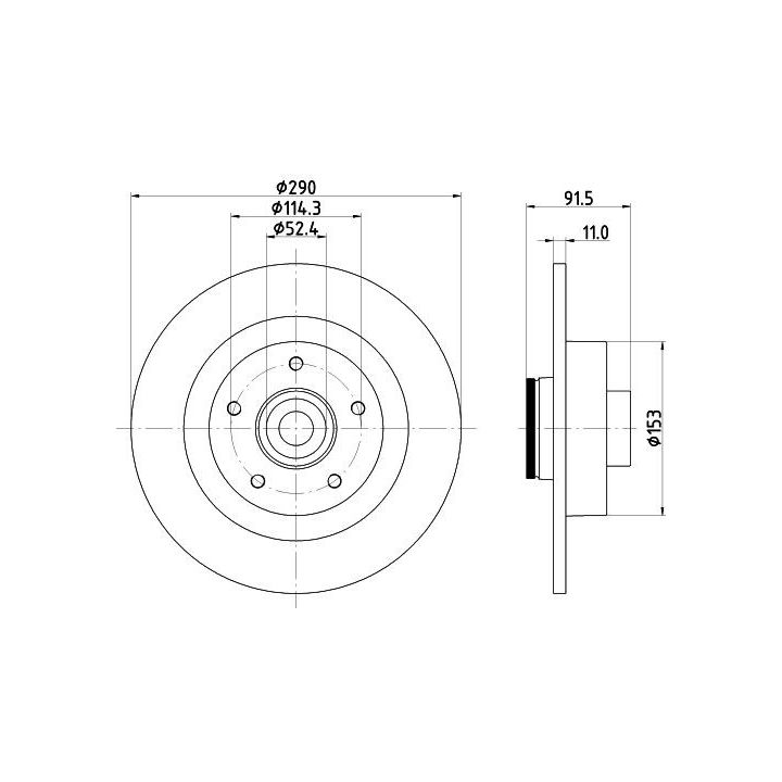Stabdžių diskas HELLA 8DD 355 133-241