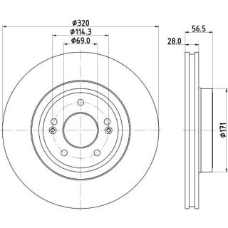 Stabdžių diskas HELLA 8DD 355 133-391