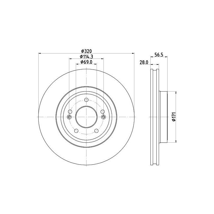 Stabdžių diskas HELLA 8DD 355 133-391