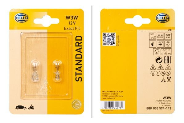 Lemputė, daiktadėžės lemputė HELLA 8GP 003 594-143