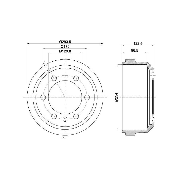 Stabdžių būgnas HELLA 8DT 355 300-091