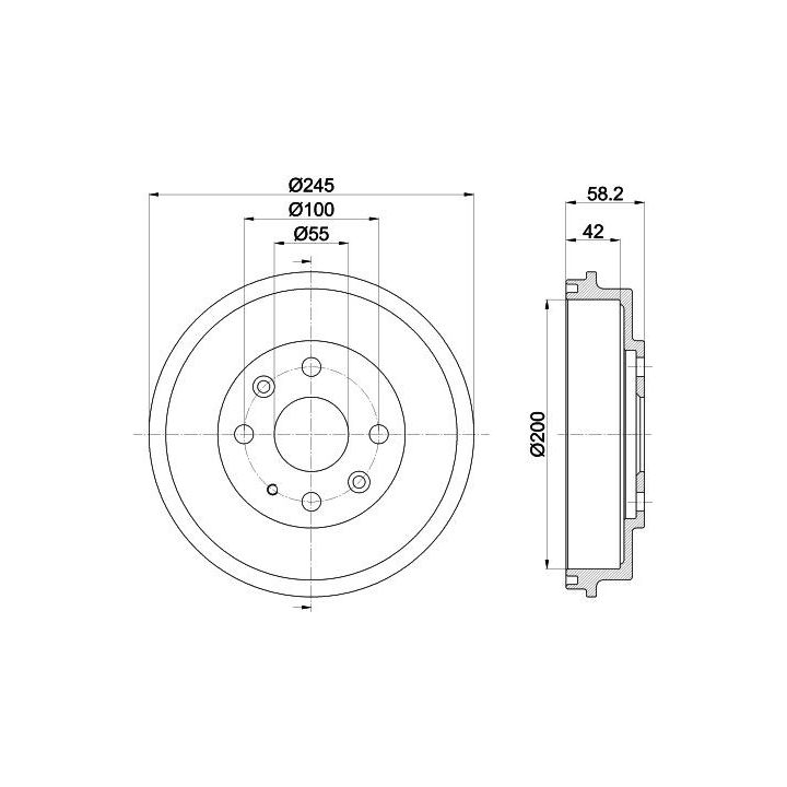 Stabdžių būgnas HELLA 8DT 355 300-761