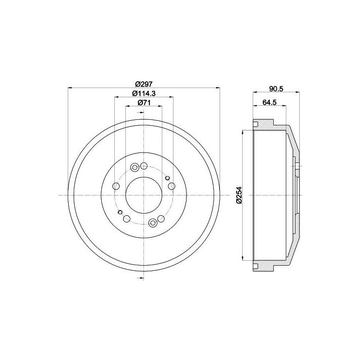 Stabdžių būgnas HELLA 8DT 355 300-871