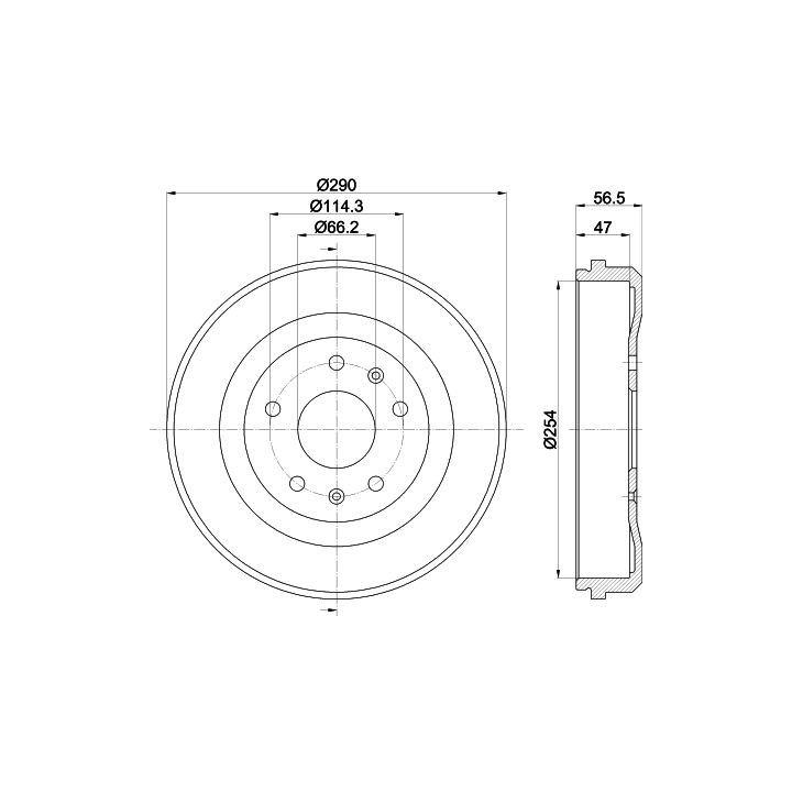 Stabdžių būgnas HELLA 8DT 355 300-901