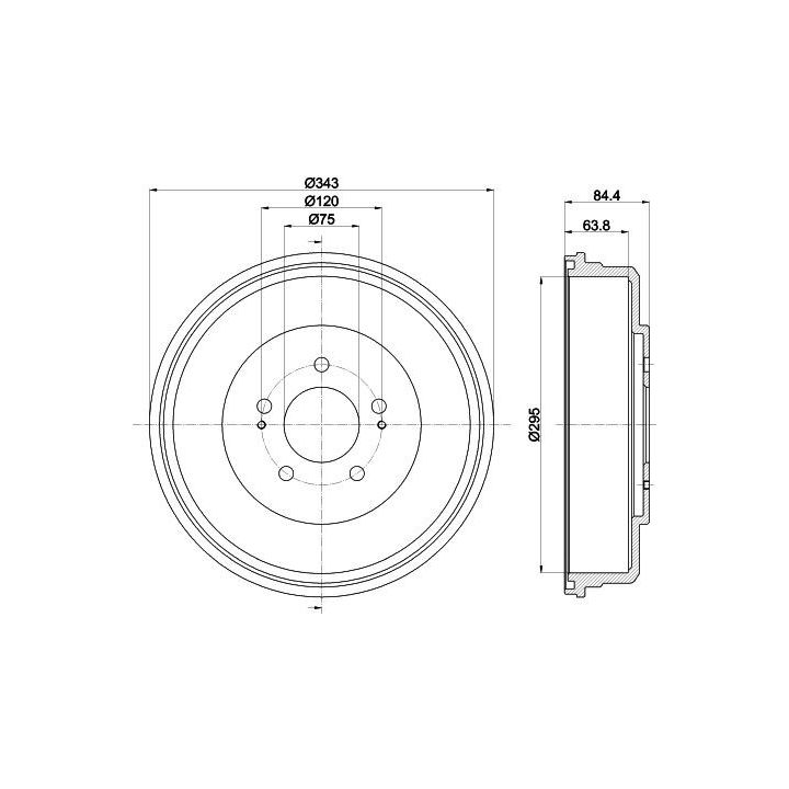 Stabdžių būgnas HELLA 8DT 355 301-871
