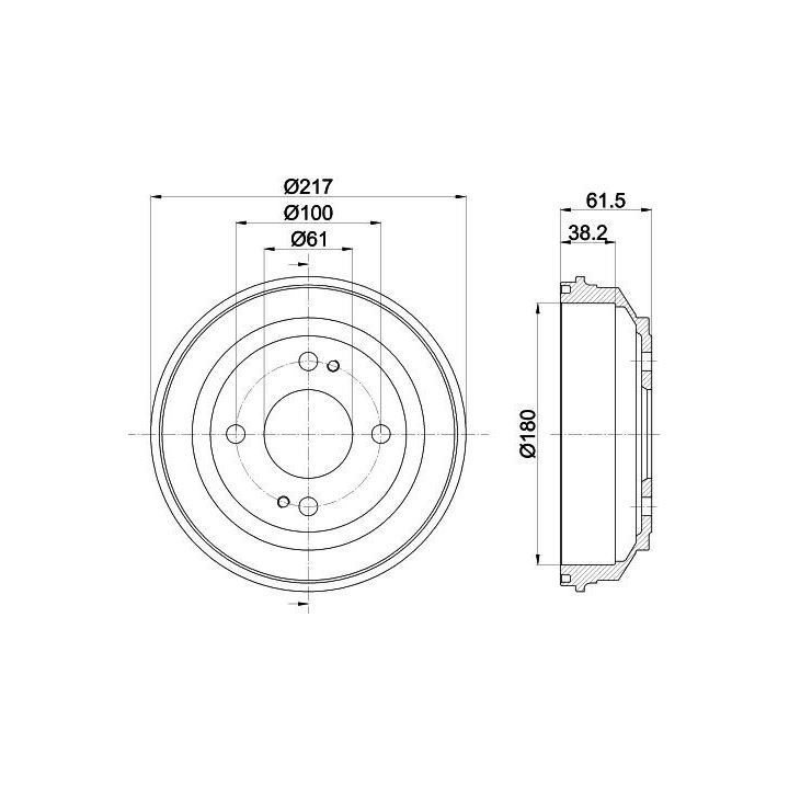 Stabdžių būgnas HELLA 8DT 355 302-051