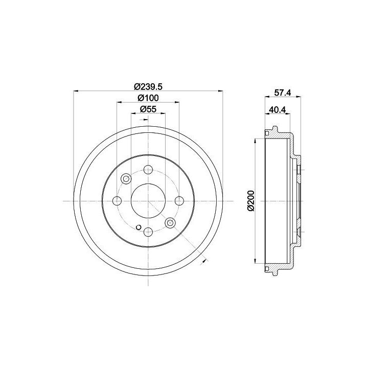 Stabdžių būgnas HELLA 8DT 355 302-491