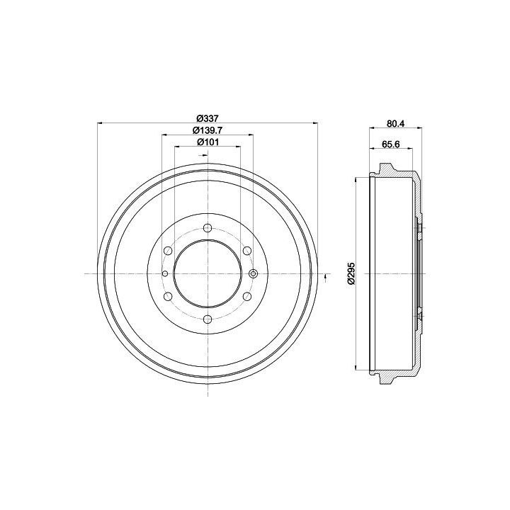 Stabdžių būgnas HELLA 8DT 355 302-661