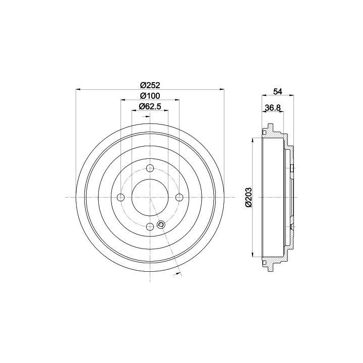 Stabdžių būgnas HELLA 8DT 355 303-301