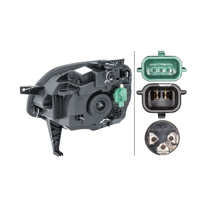 Priekinis žibintas HELLA 1LD 011 561-041