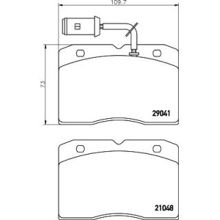 Stabdžių trinkelių rinkinys, diskinis stabdys HELLA 8DB 355 005-481
