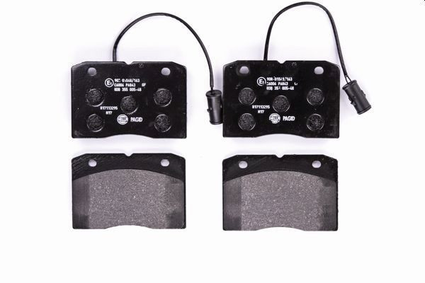 Stabdžių trinkelių rinkinys, diskinis stabdys HELLA 8DB 355 005-481