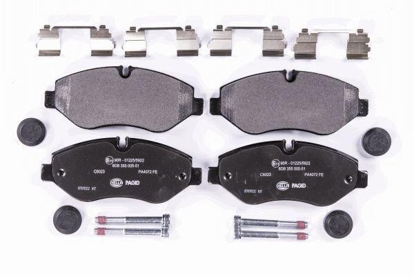 Stabdžių trinkelių rinkinys, diskinis stabdys HELLA 8DB 355 005-511