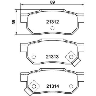 Stabdžių trinkelių rinkinys, diskinis stabdys HELLA 8DB 355 005-731