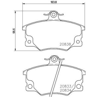 Stabdžių trinkelių rinkinys, diskinis stabdys HELLA 8DB 355 005-961
