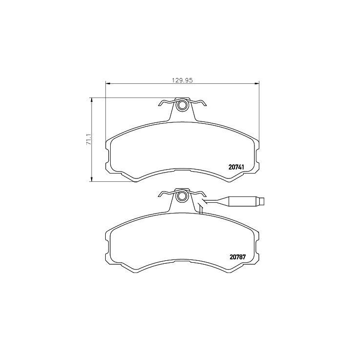 Stabdžių trinkelių rinkinys, diskinis stabdys HELLA 8DB 355 006-011
