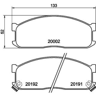 Stabdžių trinkelių rinkinys, diskinis stabdys HELLA 8DB 355 006-211