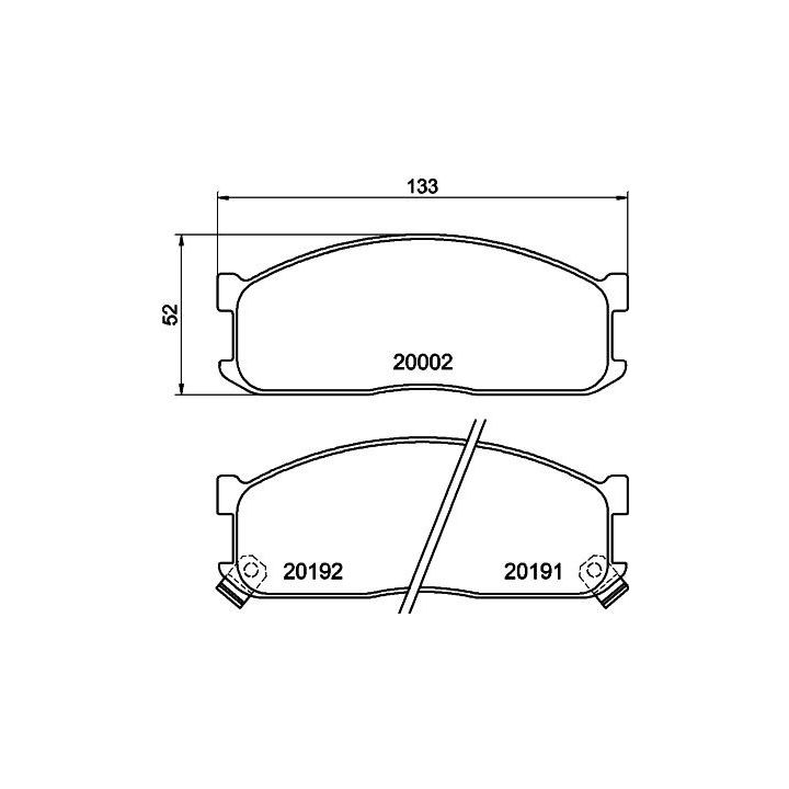 Stabdžių trinkelių rinkinys, diskinis stabdys HELLA 8DB 355 006-211