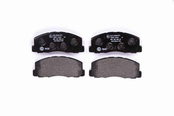 Stabdžių trinkelių rinkinys, diskinis stabdys HELLA 8DB 355 006-211