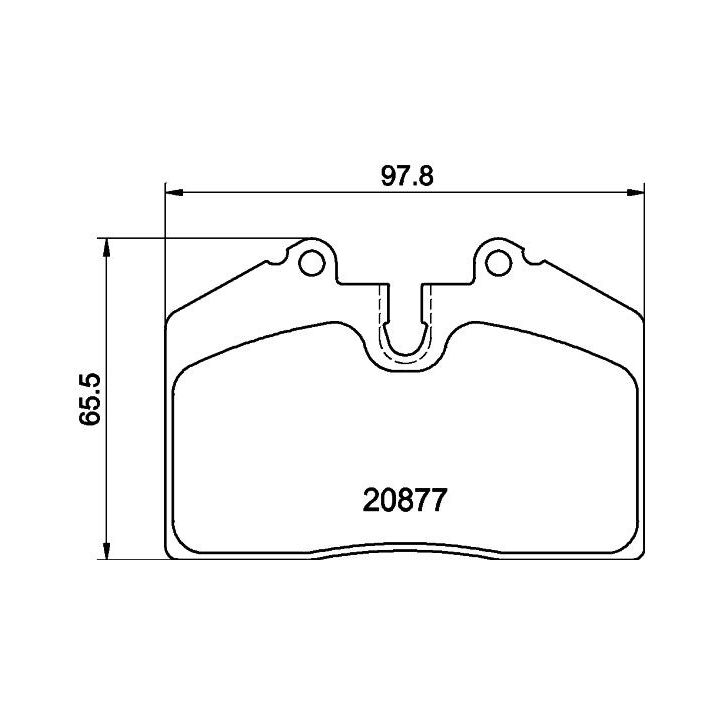 Stabdžių trinkelių rinkinys, diskinis stabdys HELLA 8DB 355 006-351