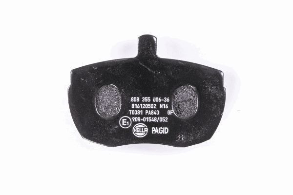 Stabdžių trinkelių rinkinys, diskinis stabdys HELLA 8DB 355 006-361