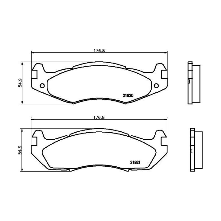Stabdžių trinkelių rinkinys, diskinis stabdys HELLA 8DB 355 006-371