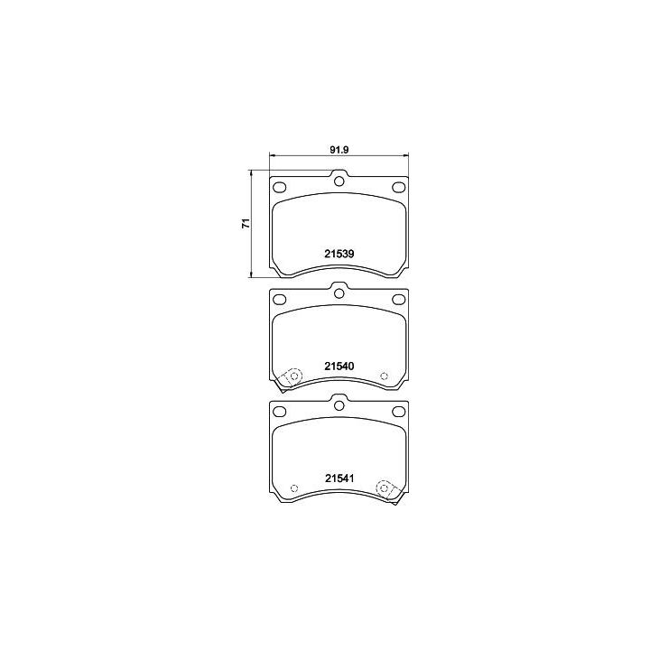 Stabdžių trinkelių rinkinys, diskinis stabdys HELLA 8DB 355 006-481