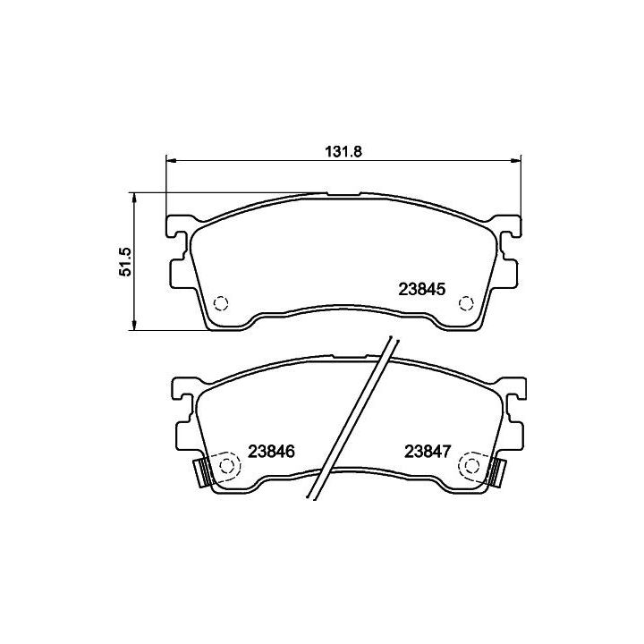 Stabdžių trinkelių rinkinys, diskinis stabdys HELLA 8DB 355 006-621