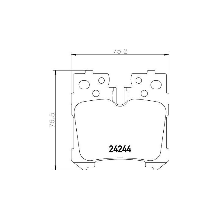Stabdžių trinkelių rinkinys, diskinis stabdys HELLA 8DB 355 006-651