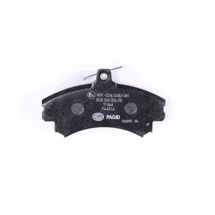 Stabdžių trinkelių rinkinys, diskinis stabdys HELLA 8DB 355 006-701