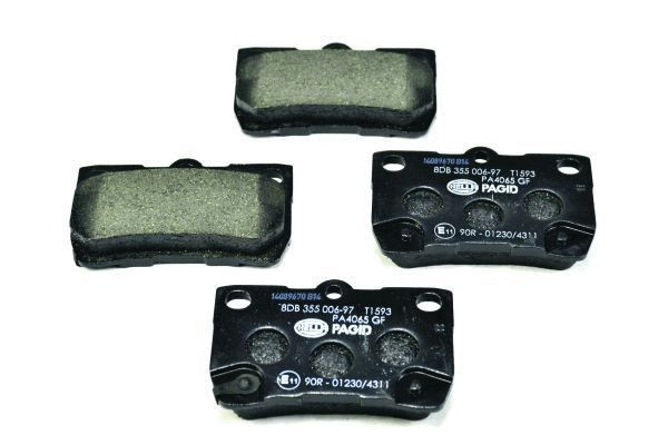 Stabdžių trinkelių rinkinys, diskinis stabdys HELLA 8DB 355 006-971