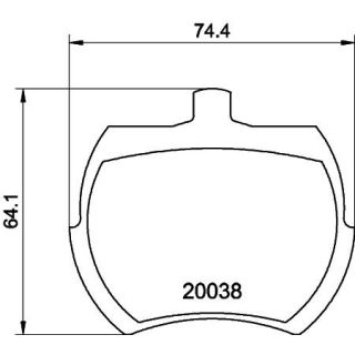 Stabdžių trinkelių rinkinys, diskinis stabdys HELLA 8DB 355 007-081