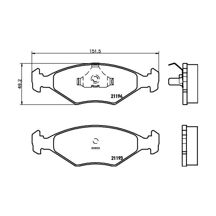 Stabdžių trinkelių rinkinys, diskinis stabdys HELLA 8DB 355 007-441