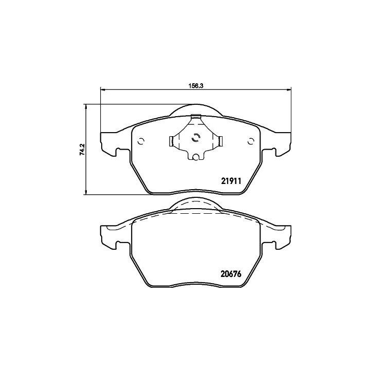 Stabdžių trinkelių rinkinys, diskinis stabdys HELLA 8DB 355 008-021
