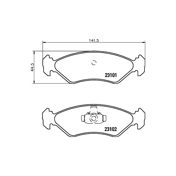 Stabdžių trinkelių rinkinys, diskinis stabdys HELLA 8DB 355 008-051