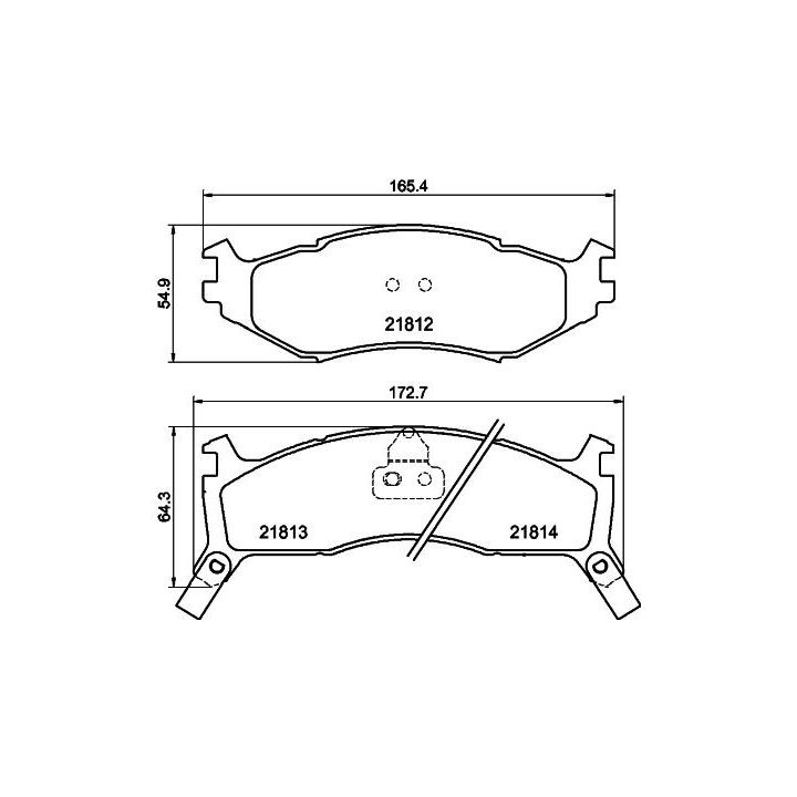 Stabdžių trinkelių rinkinys, diskinis stabdys HELLA 8DB 355 008-221