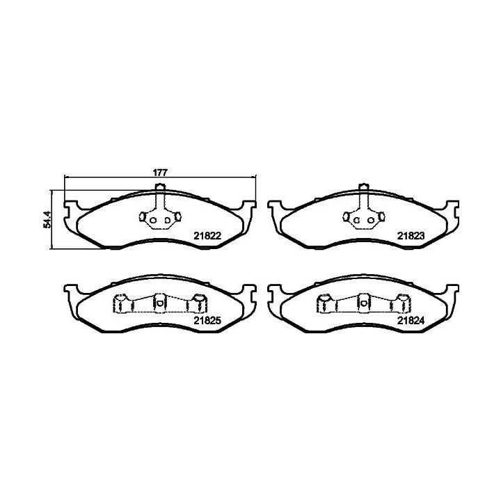 Stabdžių trinkelių rinkinys, diskinis stabdys HELLA 8DB 355 008-231