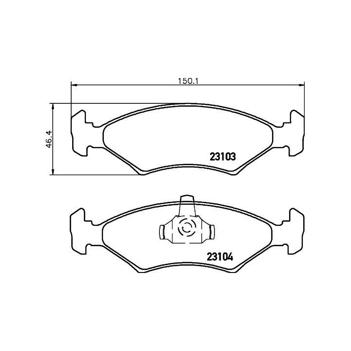Stabdžių trinkelių rinkinys, diskinis stabdys HELLA 8DB 355 008-331