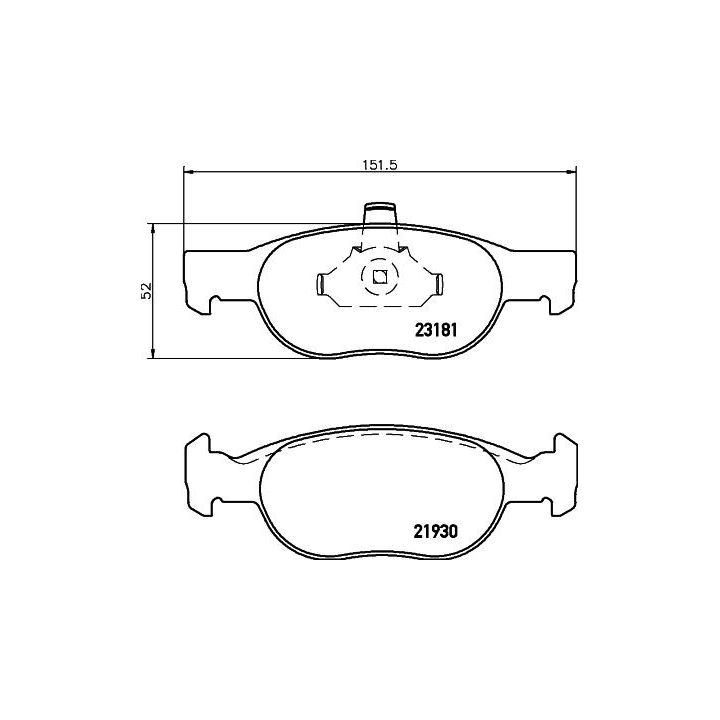 Stabdžių trinkelių rinkinys, diskinis stabdys HELLA 8DB 355 008-431
