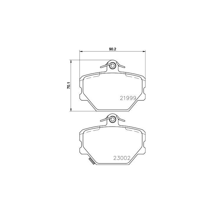 Stabdžių trinkelių rinkinys, diskinis stabdys HELLA 8DB 355 008-721
