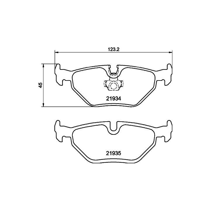 Stabdžių trinkelių rinkinys, diskinis stabdys HELLA 8DB 355 008-761