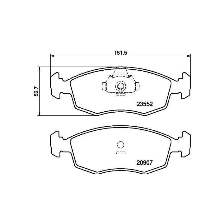 Stabdžių trinkelių rinkinys, diskinis stabdys HELLA 8DB 355 009-131