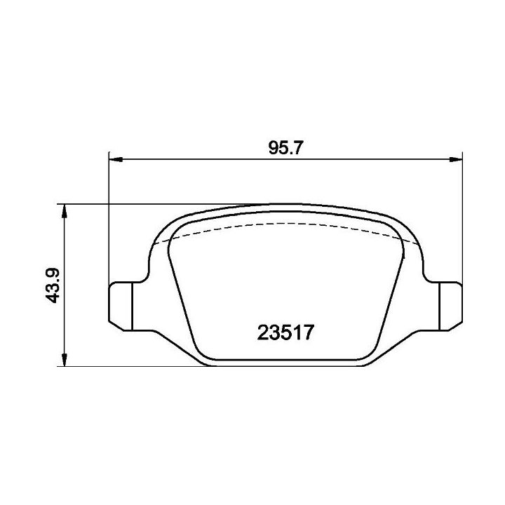 Stabdžių trinkelių rinkinys, diskinis stabdys HELLA 8DB 355 009-361