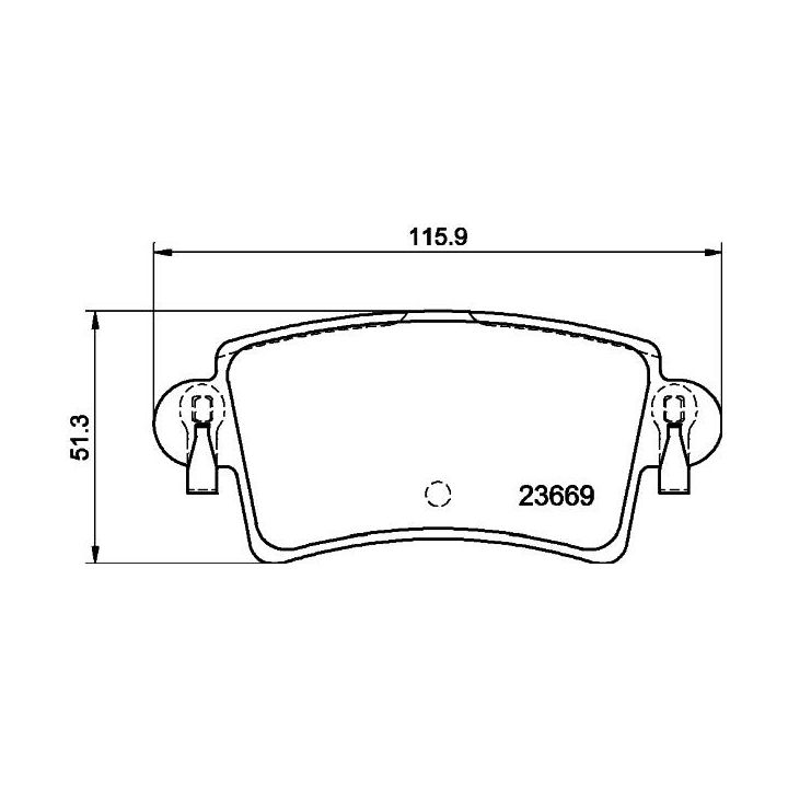 Stabdžių trinkelių rinkinys, diskinis stabdys HELLA 8DB 355 009-421