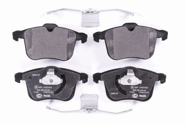 Stabdžių trinkelių rinkinys, diskinis stabdys HELLA 8DB 355 009-431