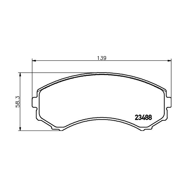 Stabdžių trinkelių rinkinys, diskinis stabdys HELLA 8DB 355 009-461