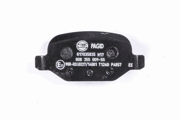 Stabdžių trinkelių rinkinys, diskinis stabdys HELLA 8DB 355 009-551