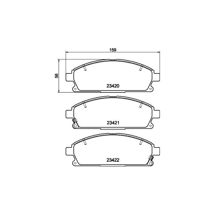 Stabdžių trinkelių rinkinys, diskinis stabdys HELLA 8DB 355 009-661
